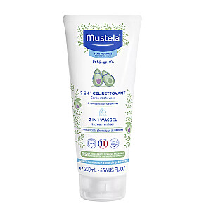 MUSTELA 2in1 valomasis gelis su avokadu 200ml