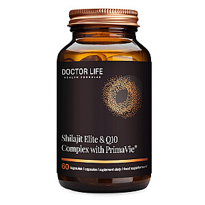 DOCTOR LIFE Shilajit Elite & Q10 komplekss ar uztura bagātinātāju PrimaVie 60 kapsulas