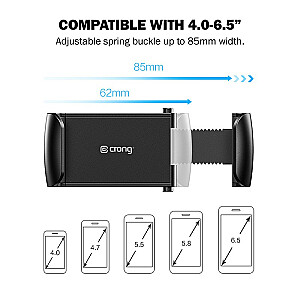 Universāls automašīnas telefona turētājs 4-6,5 collām.