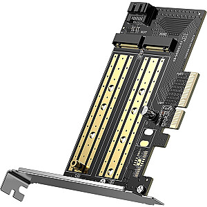 Ugreen PCIe 3.0 x4 adapteris M.2 M-key + M.2 B-key