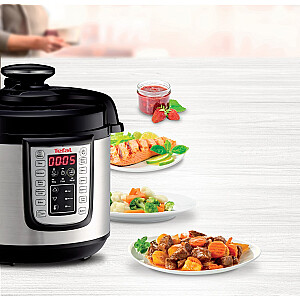 Tefal FAST & DELICIOUS CY505E10 электрическая кастрюля под давлением 6 Л черный, нержавеющая сталь 1100 Вт