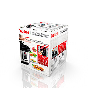 Tefal FAST & DELICIOUS CY505E10 электрическая кастрюля под давлением 6 Л черный, нержавеющая сталь 1100 Вт