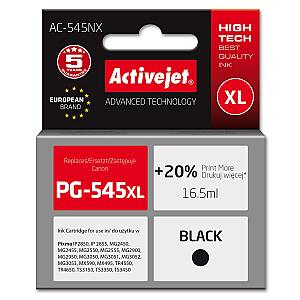 Activejet AC-545NX printera tinte Canon, aizvietojums Canon PG-545XL; Augstākā; 16.5ml; Melna