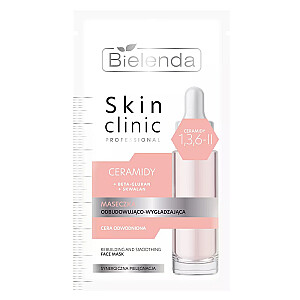 BIELENDA Skin Clinic Professional maseczka odbudowująco-wygładzająca ceramidy + beta glukan + skwalan 8g