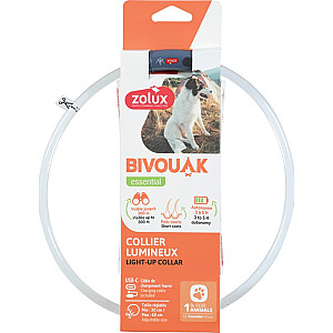 Силиконовый ошейник ZOLUX LED BIVOUAK прозрачный. красный