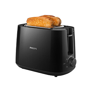 Philips Daily Collection Toaster | HD2581/90 | Power 900 W | Number of slots 2 | Housing material Plastic | Black