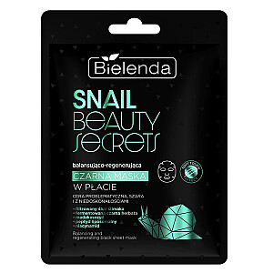 BIELENDA Snail Beauty Secrets balansująco-regenerująca czarna maska w płacie 1szt