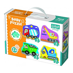 Puzlis TREFL BABY PUZZLE Celtniecības transports 2+ T36072