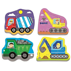 Puzlis TREFL BABY PUZZLE Celtniecības transports 2+ T36072