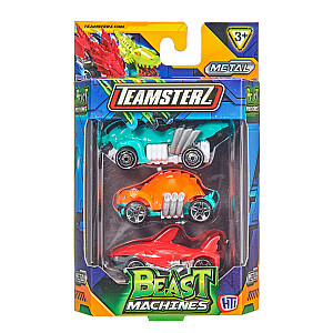 TEAMSTERZ Beast Machine automašīnu 3-paka, 7,5 cm