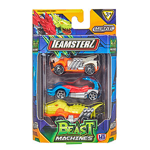 TEAMSTERZ Beast Machine automašīnu 3-paka, 7,5 cm