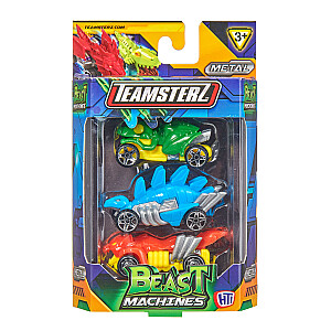 TEAMSTERZ Beast Machine automašīnu 3-paka, 7,5 cm