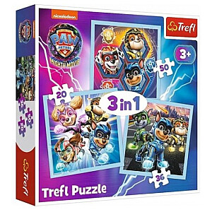 Puzlis TREFL PAW Patrol 3 in 1 (20,36,50 gb.) 3+ T34869