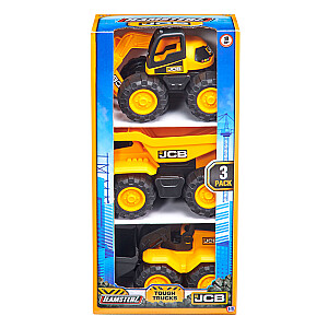 TEAMSTERZ JCB kravas automašīnu komplekts, 3 gab., 18 cm