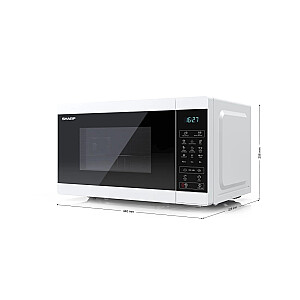 Sharp YC-MG02E-W микроволновая печь Настольная 20 Л 800 Вт Синий, Белый