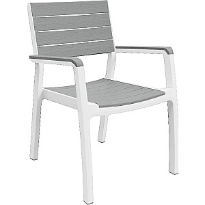 Dārza krēsls Harmony Armchair balts/gaiši pelēks