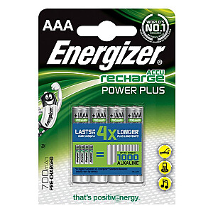 Energizer pakartotinai įkraunamas Power Plus AAA / R03 700mAh 4 vnt.