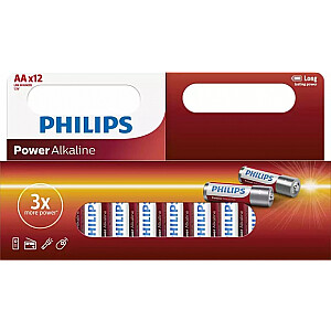 Baterijas Philips LR6P12W/ 10 Power Alkaline AA / 12 pcs