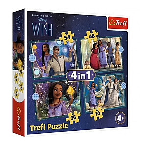 Puzlis TREFL Disney Wish (35,48,54,70 gb.) 4 in 1 4+ T34649