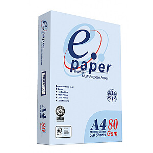 E-PAPER fotokopijavimo popierius, universalaus naudojimo, A4, C klasė, 145CIE, 500 vnt.