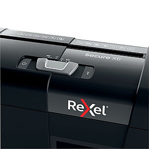 Rexel Secure X6 popieriaus smulkintuvas Kryžminis smulkinimas 70 dB Juodas