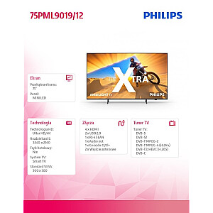 75 collu MINI LED TV 75PML9019/12