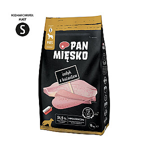 PAN MIĒSKO Tītars ar Fasanus XS - Sausā suņu barība - 9 kg