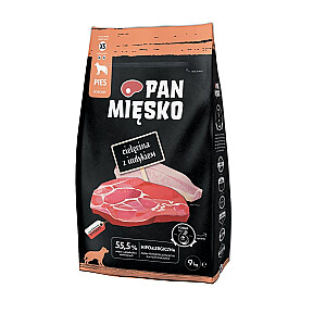 PAN MIĘSKO Телятина с индейкой XS - сухой корм для собак - 9кг