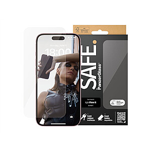 PanzerGlass | SAFE | Screen protector | Apple | iPhone 15 | Glass | Clear | Ultra-Wide Fit