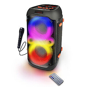 Esperanza EP156 BT FM LED RGB KARAOKE skaļrunis melns 20W