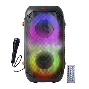 Esperanza EP156 BT FM LED RGB KARAOKE skaļrunis melns 20W