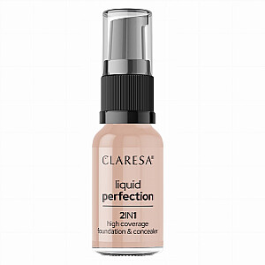 CLARESA Liquid Perfection sejas korektors 2w1 104 Nude 18g