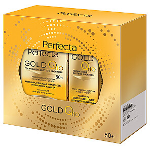 PERFECTA SET Gold Q10 krem 50+ na dzień i na noc 50ml + przeciwzmarszczkowy krem pod oczy 15ml