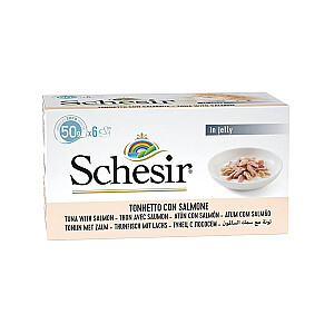 SCHESIR Tuna with salmon in jelly - wet cat food - 6x50g