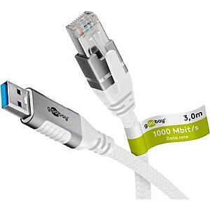 Goobay USB-кабель Ethernet USB-A 3.0 до RJ45, 3 м - Длина кабеля 3 м