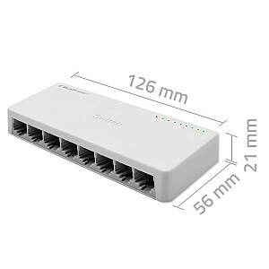 SWITCH tīkla slēdzis 8 x RJ45 ports | 1000Mbps | Ātrais Ethernet | LAN