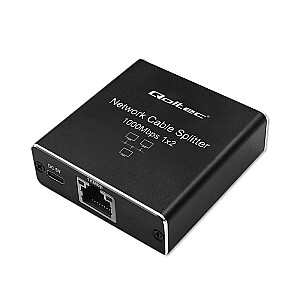 Splitter mini SWITCH 1x2 ports RJ45 | 1000Mbps | USB-C | Alumīnijs