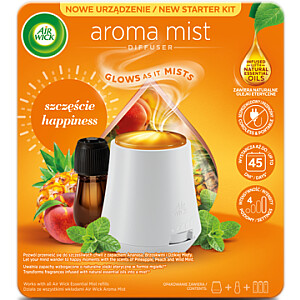 Air Wick Essential Mist Aroma automātiskais gaisa atsvaidzinātājs + gurķu un melones smaržu pildviela 20 ml (AIRW-WK-002-82)