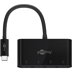 Goobay | 4-Port USB-C Multiport Adapter | 61073 | Type-C | USB-A