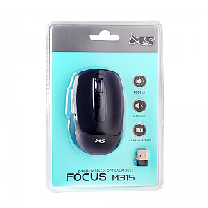 Беспроводная мышь тихий клик Focus M315 1600 DPI черная