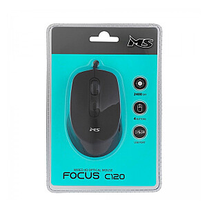 Проводная мышь Focus C120 2400 DPI, черная