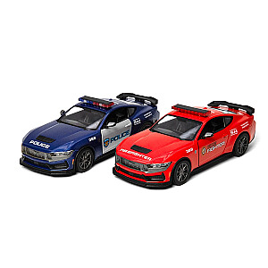 KINSMART Miniatūrais modelis 2024 Ford Mustang Dark Horse (Police/Firefighter), scale 1:38