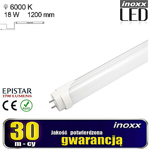 Nvox fluorescējošā lampa LED 120cm 18w 6000k t8 g13 vienpusēja auksta