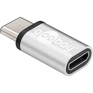 Адаптер Goobay USB-C - USB 2.0 Micro-B 56636 USB Type-C, гнездо USB 2.0 Micro (тип B), серый
