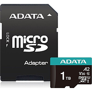 Карта памяти ADATA Premier Pro MicroSDXC 1 ТБ Class 10 UHS-I/U3 A2 V30 (AUSDX1TUI3V30SA2-RA1)