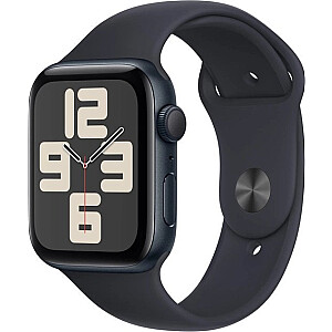 Išmanusis laikrodis Apple Watch SE 2023 GPS 44mm Tamsiai pilkas aliuminis Sport M/L Juodas (MRE93)