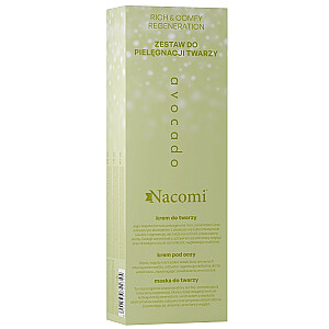 NACOMI SET Face Care Avocado krem do twarzy 40ml + maska do twarzy 40ml + krem pod oczy 15ml