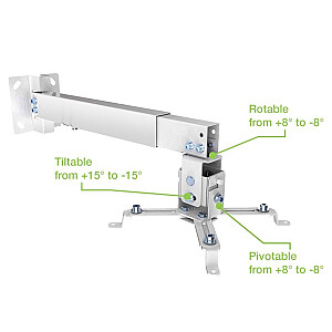 Крепление для проектора на стену и потолок 43-65 см, 20 кг