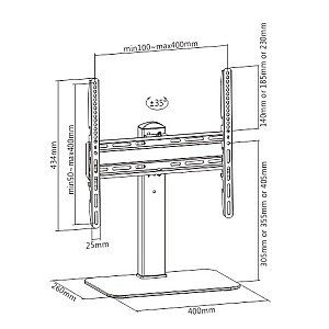 TV stovas 32-55 colių 40kg sukamas