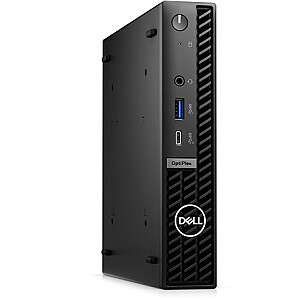 Dell OptiPlex | 7020 | Desktop | Micro | Intel Core i3 | i3-14100T | Internal memory 8 GB | DDR5 Non-ECC | Solid-state drive capacity 512 GB | Keyboard language No keyboard | Windows 11 Pro | Warranty 36 month(s)